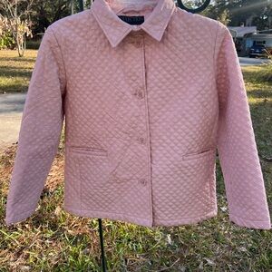 Elegant Pink Quilted Women's Puffer Jacket